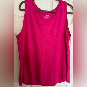Women’s Chico’s bright pink sleeveless v-neck
